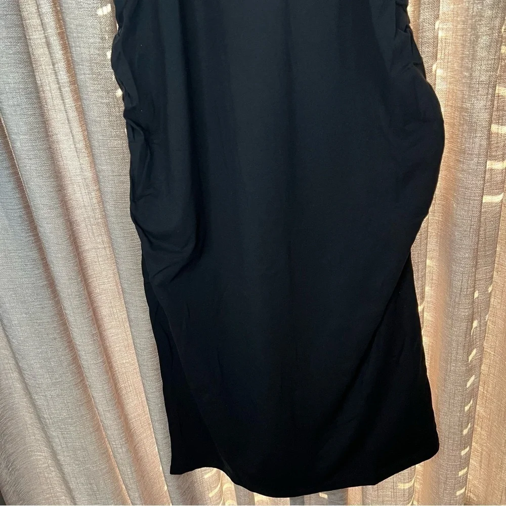 Old Navy Black Jersey Knit Black Sleeveless Bodycon Midi Dress Size Large